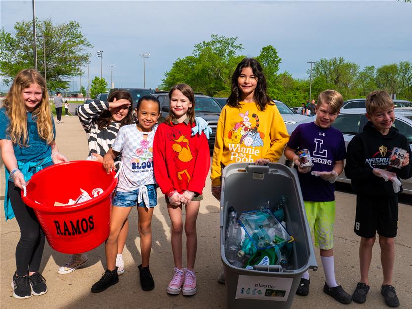 Recycling drive at Kenrose Elementary